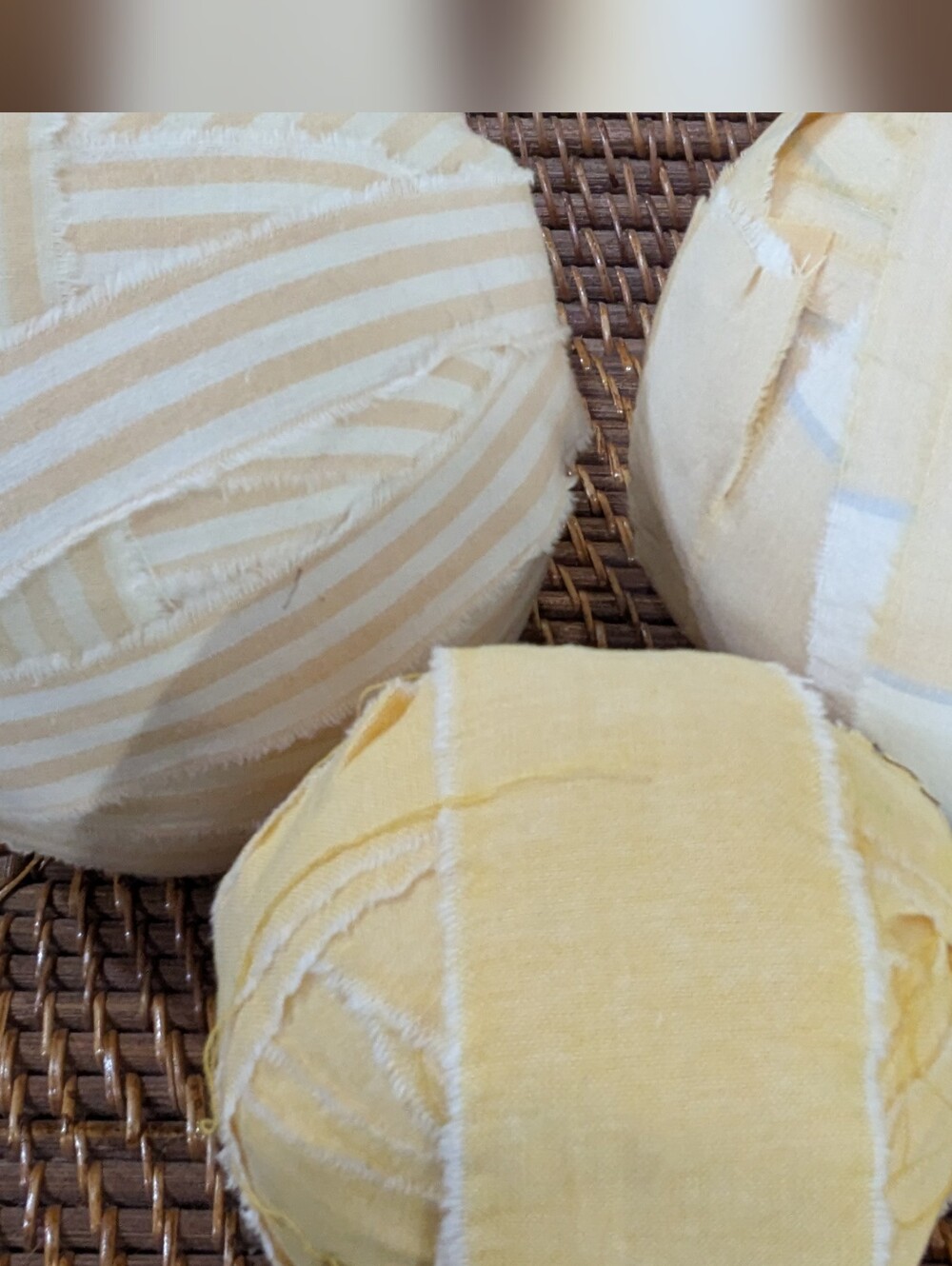 Vintage Torn Edge Fabric Rag Balls for Crafting, Rug Making and More!